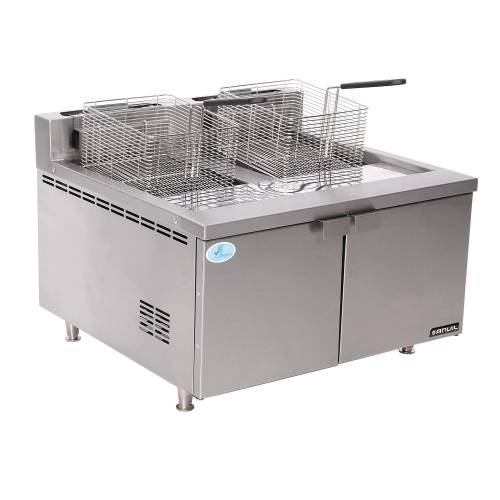 Gas Fish Fryer - Double Pan - 2 X 5lt