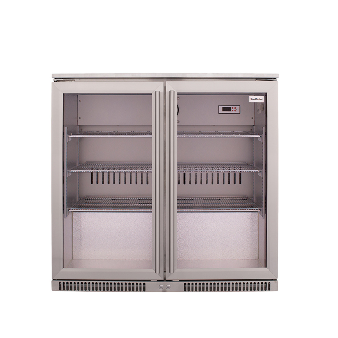 Double Swing Door Under Counter Beverage S/Steel - 220L