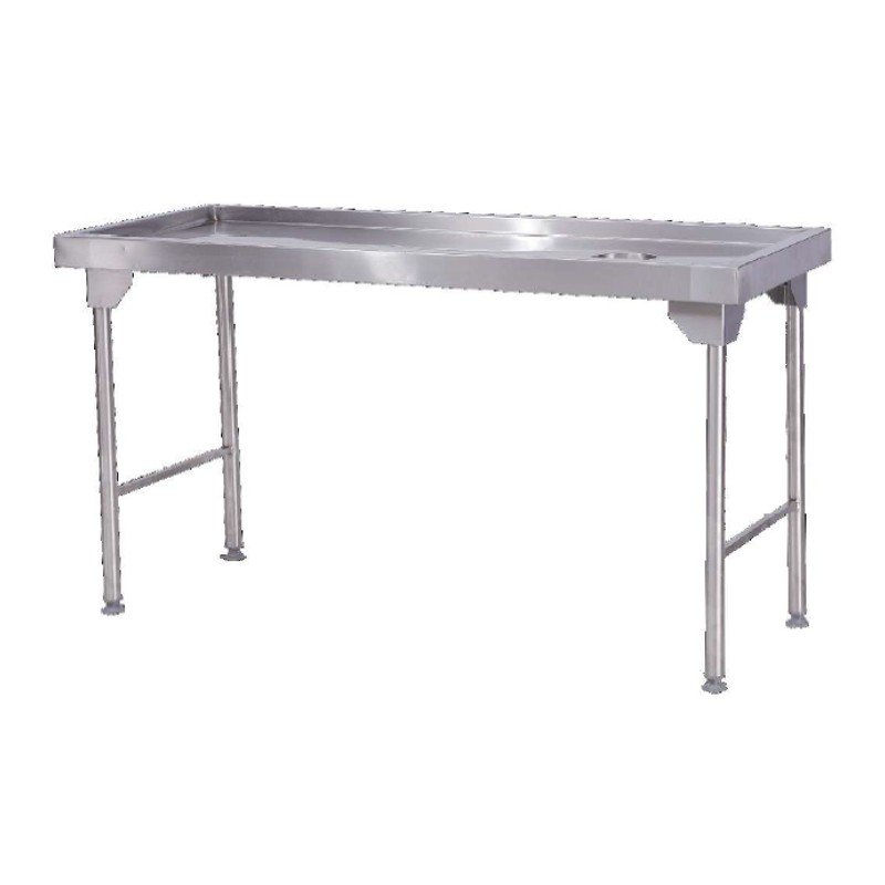 Dirties Receiving Table With Mild Steel Legs - 2300 x 620 x 900mm