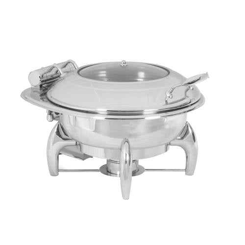 Chafing Dish Induction – Round- Glass Lid - 6Lt