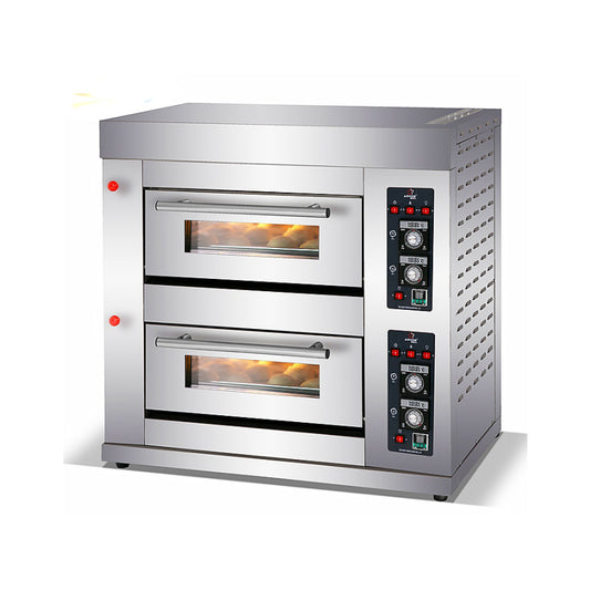 OMEGA Double Deck Gas Oven - 4 Tray