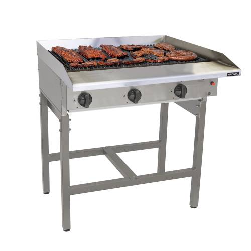 Gas Griller Anvil - 6 Burner Radiant - Free Standing