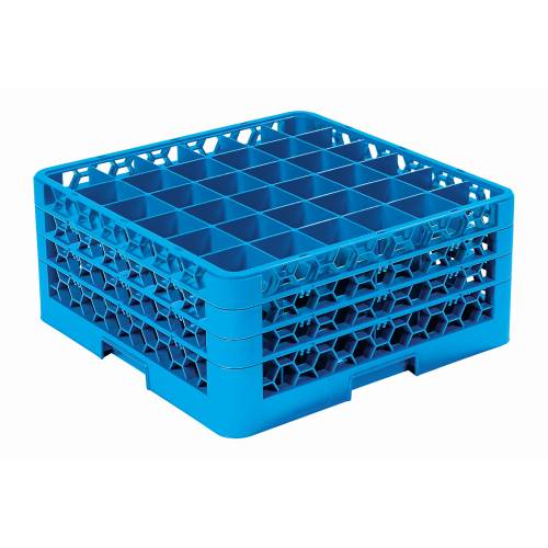 Blue Glass Rack with 36 Compartment