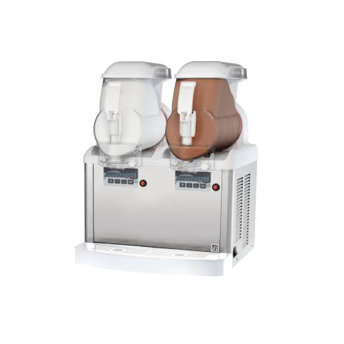 Push Soft Ice / Frozen Yoghurt Machine - White [2 Bowl]