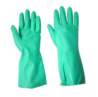 Thick Green Nitrile Gloves (One Pair)