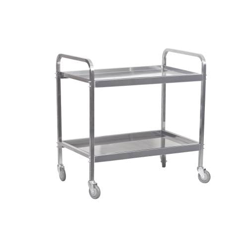 Tea Trolley S/Steel Heavy Duty – 2 Shelf 930mm x 905 x 560Mm – 20Kg