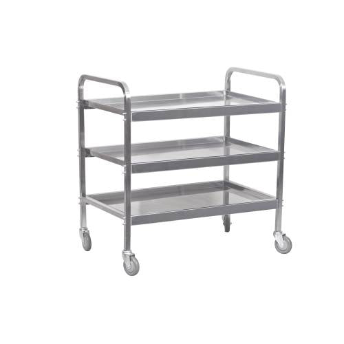 Tea Trolley S/Steel Heavy Duty – 3 Shelf 930mm x 905 x 560mm – 25Kg