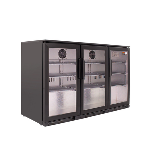 Triple Swing Door Under Counter Beverage Cooler - 300L