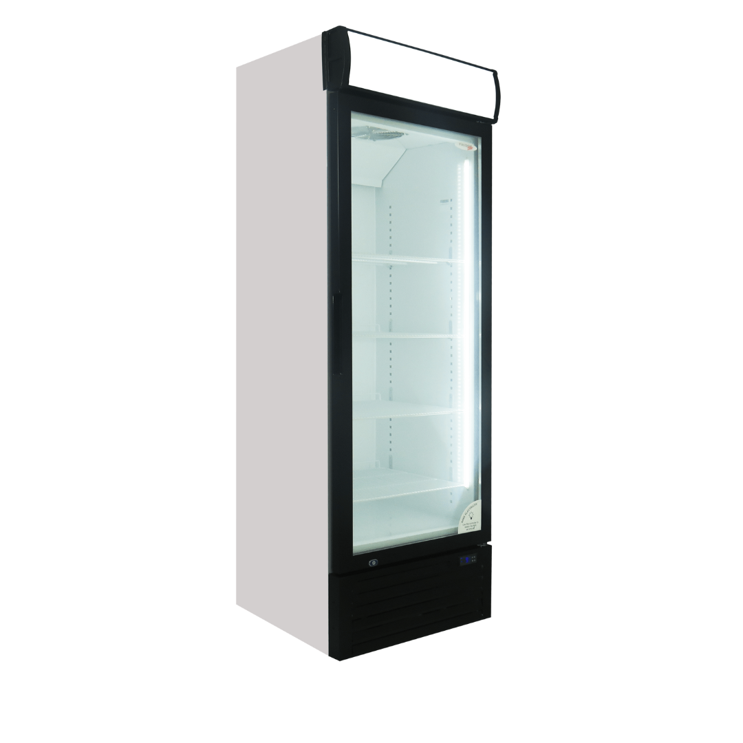 Beverage Cooler Hinged Door - 451Lt - With Header Panel