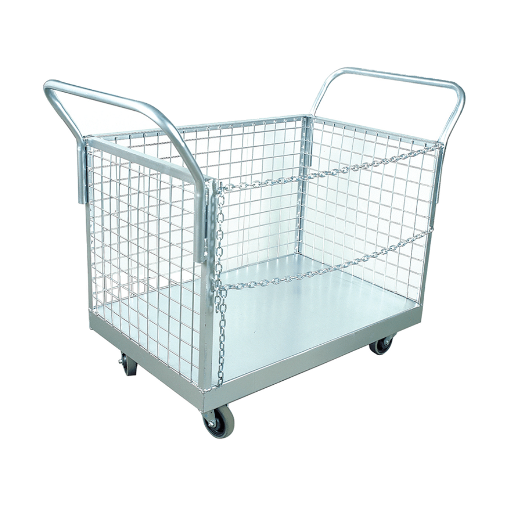 3 Sided Mesh Box Trolley