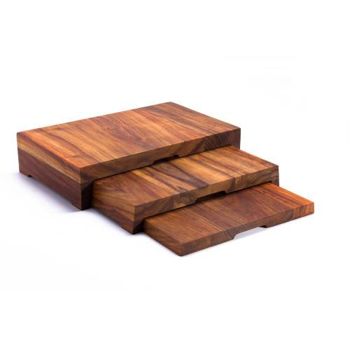 Wood Three Tier Risers (400 x 250 x 90mm – Complete)