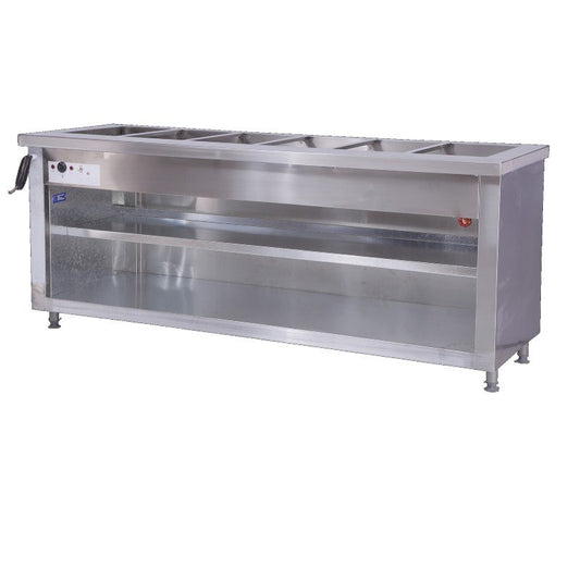 6 Division Bain Marie Floor Model - No Doors