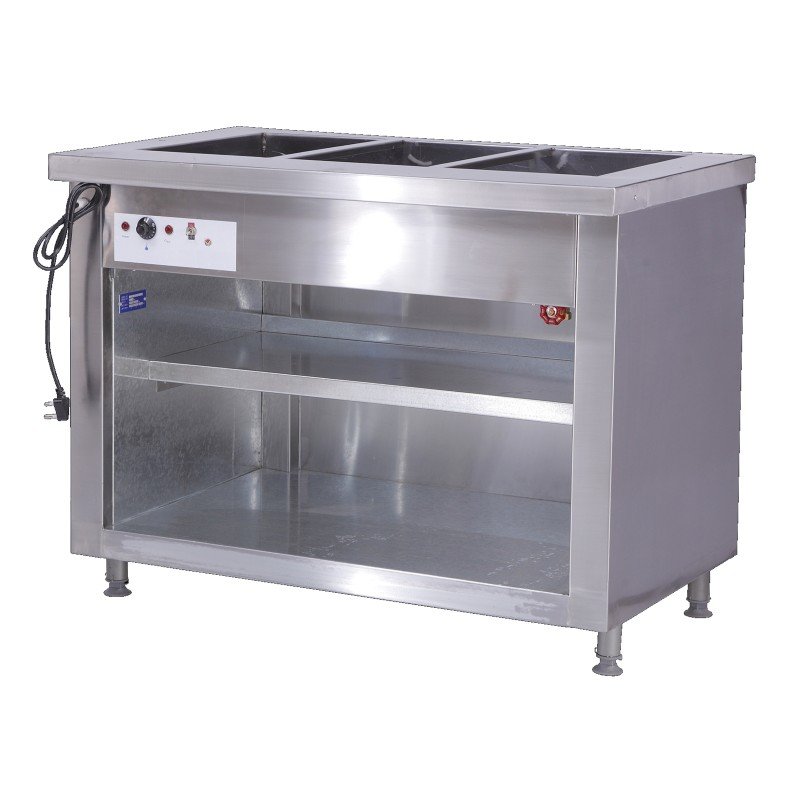 3 Division Bain Marie Floor Model - No Doors