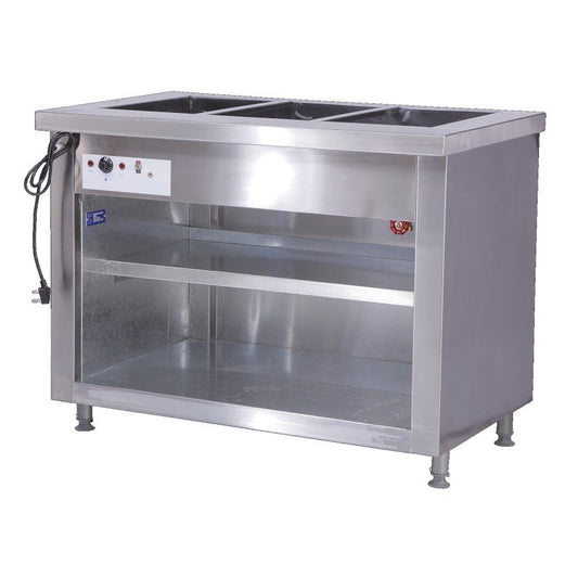 3 Division Bain Marie Floor Model - No Doors