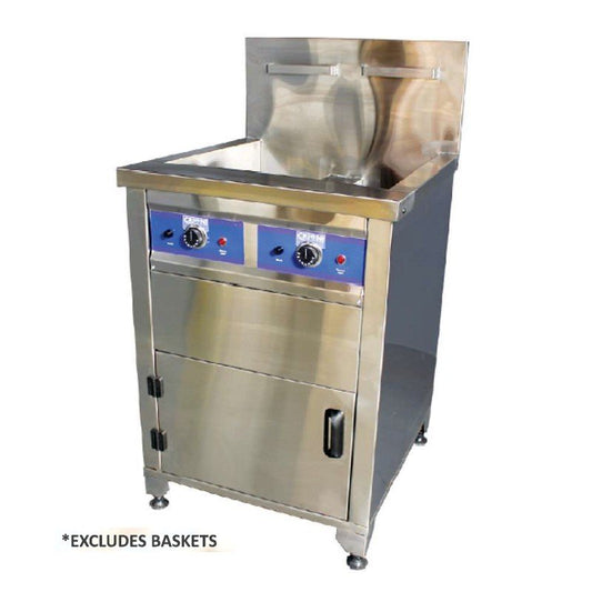 Deluxe Fryer 380V  - Floor Standing -2X10 Liter Fryer (6Kw Per Pan)