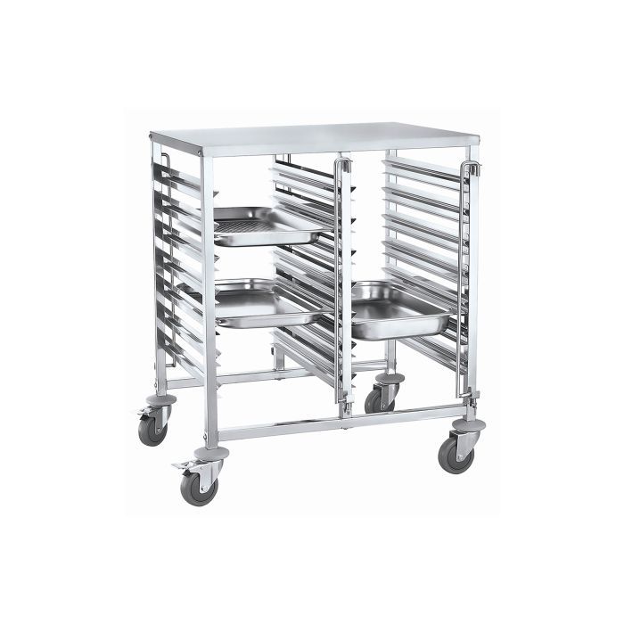 7 Tier Double Rack Trolley with Work Top – CES
