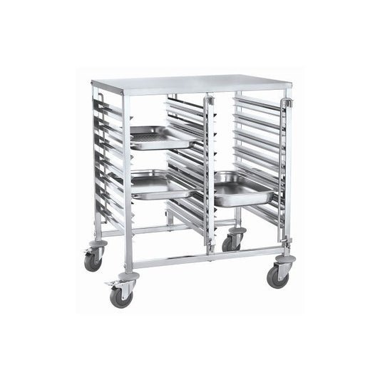 7 Tier Double Rack Trolley with Work Top