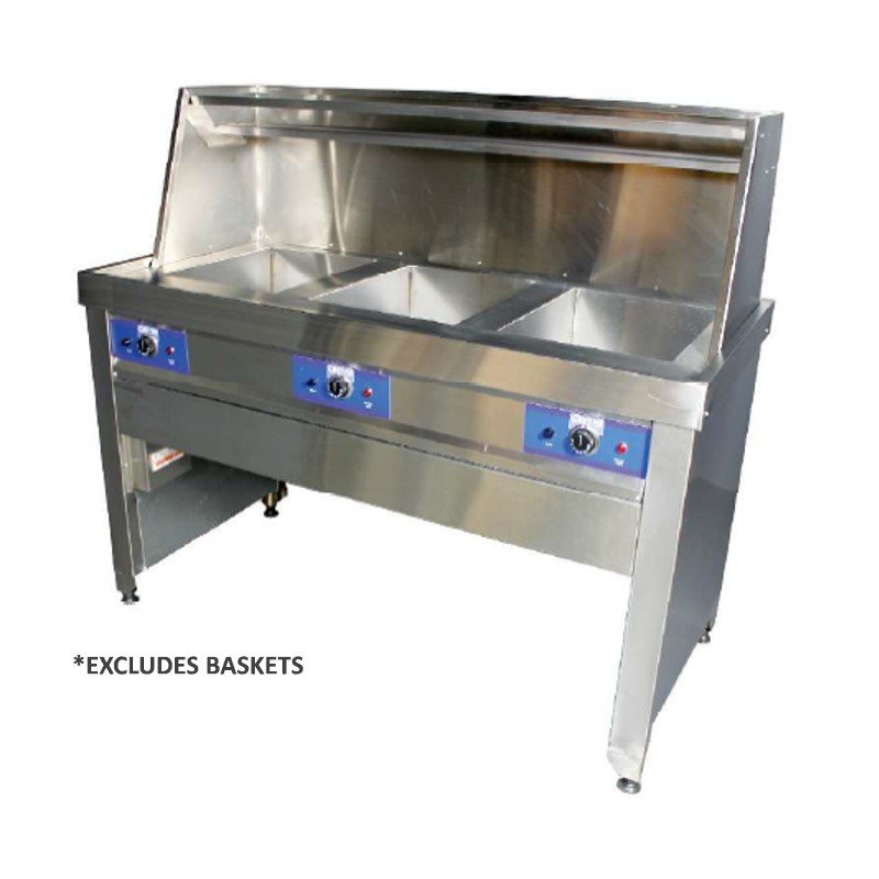 Hotel Model Fryer 380V - Floor Standing - 3X20 Liter Fryer (12Kw Per Pan)