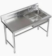 Single Pot Prep Sink - 1700mm x 610mm x 800mmH - LHS Work Area