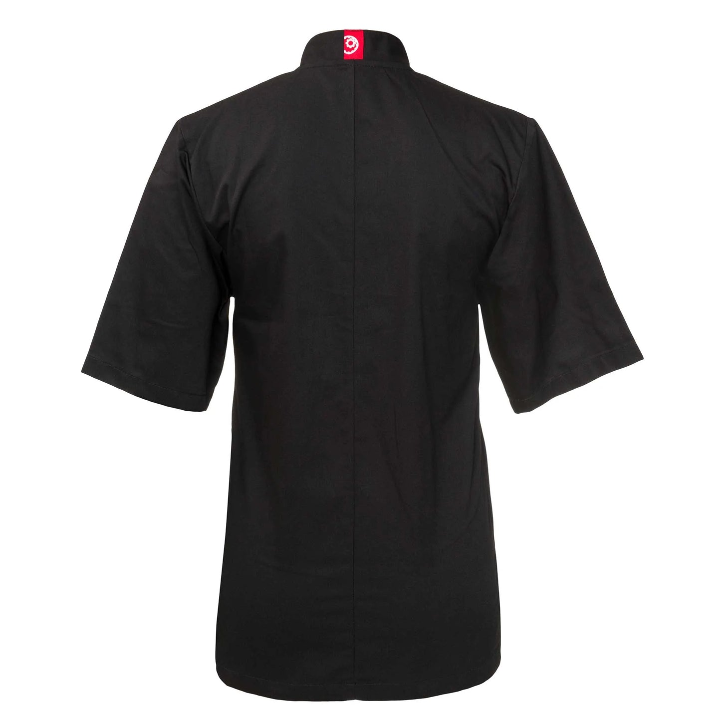 Short Sleeve Double-Breasted Chef Jacket (BLACK)