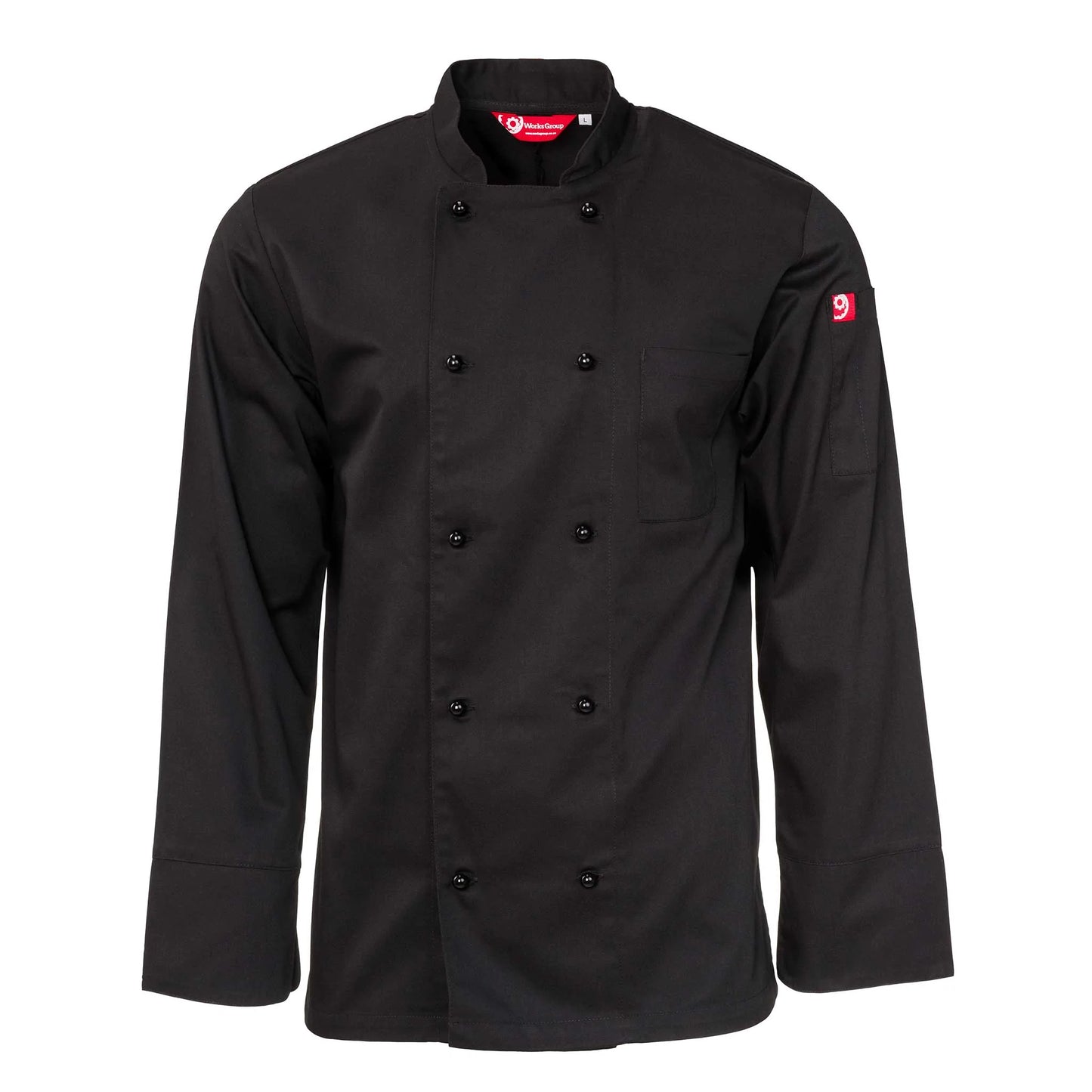 Long Sleeve Classic Executive Chef Jacket (BLACK)