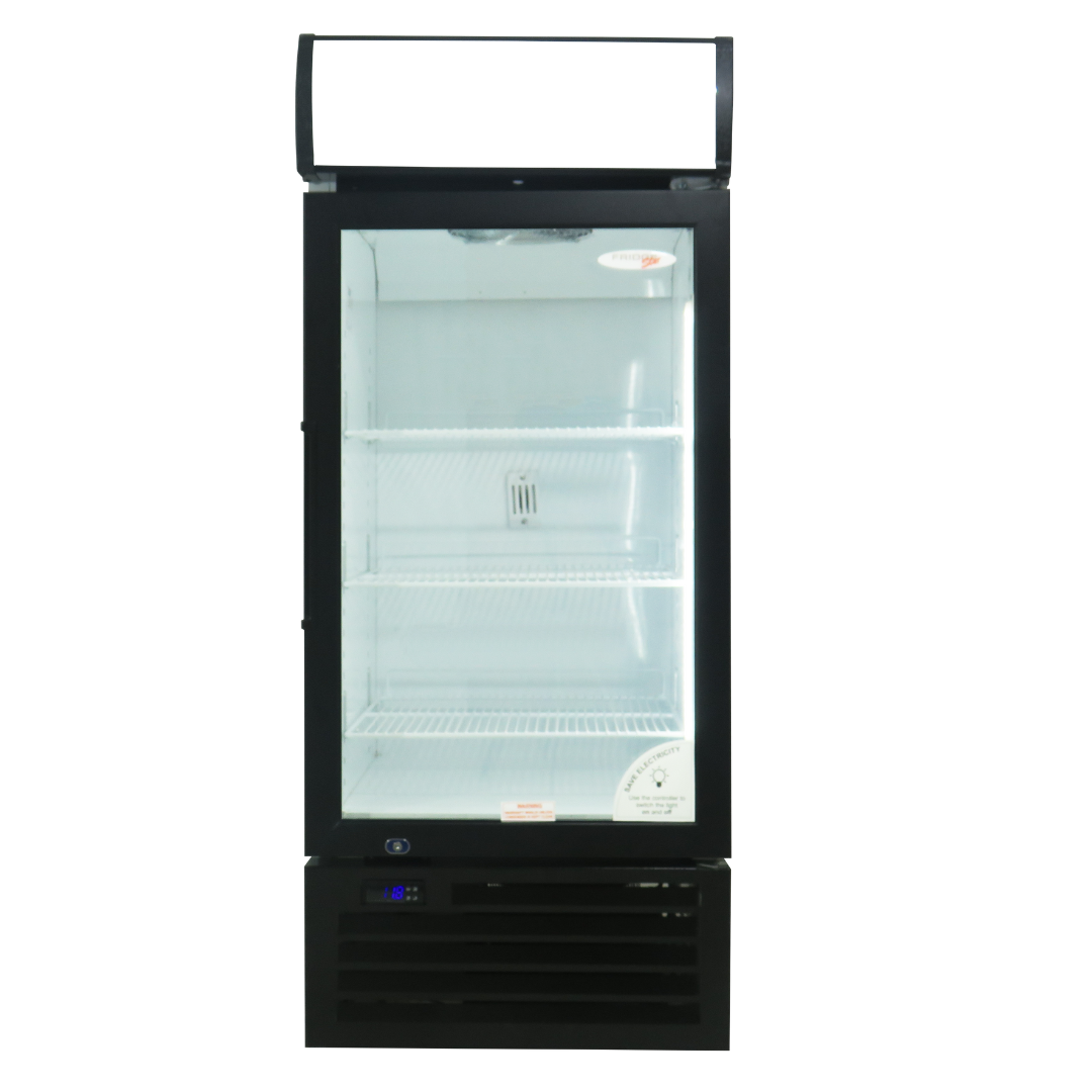 Beverage Cooler Hinged Half Door- 238 Lt - With Header Panel