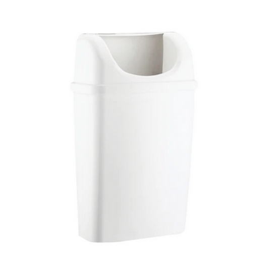 Phoenix Plastic White Wall Bin with Lid 21Lt