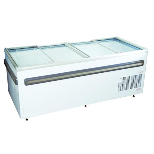 Island Freezer Visi Top Display - Flat Glass 2m