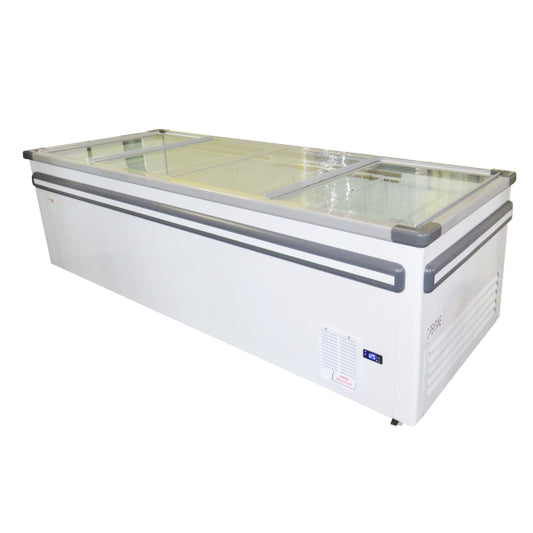 Island Freezer 2.5m - Flat Glass