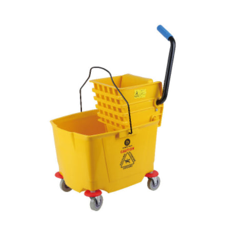 Plastic Bucket & Wringer- (Yellow) 32Lt